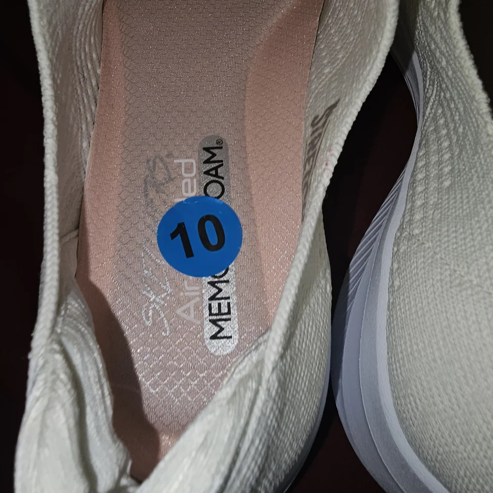 Skechers Women's White Slip-On Sneakers - Picture 13 of 16